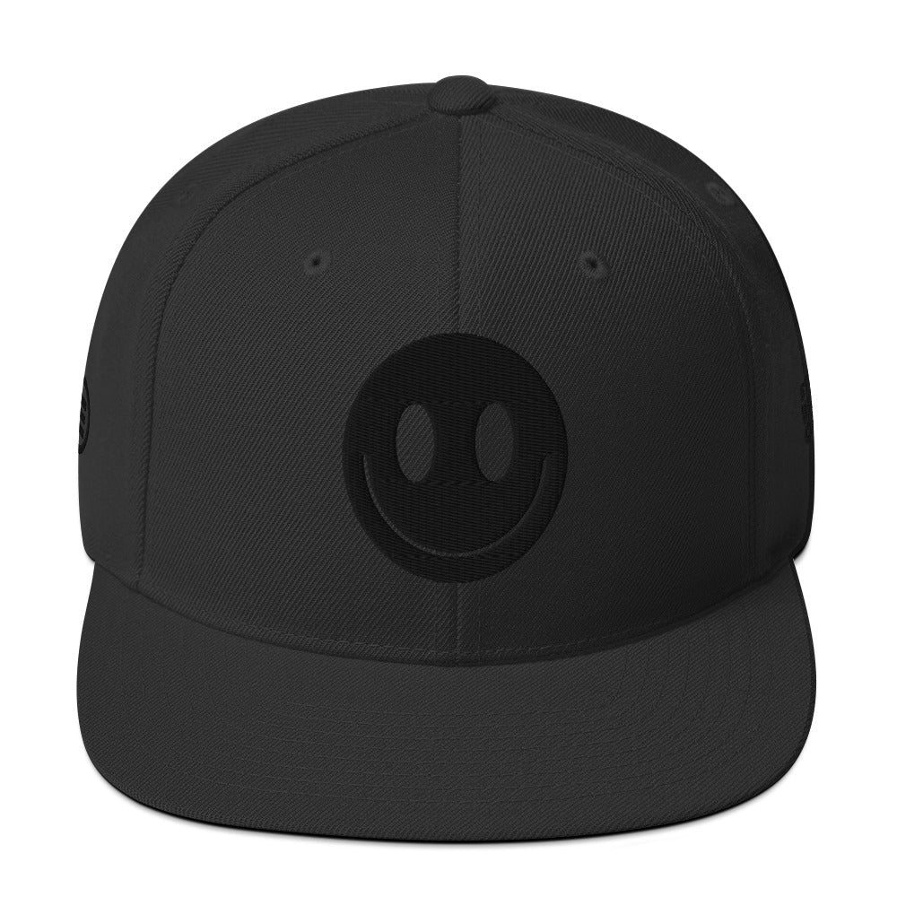 Element Of Danger - Black Happ Face Snapback Hat