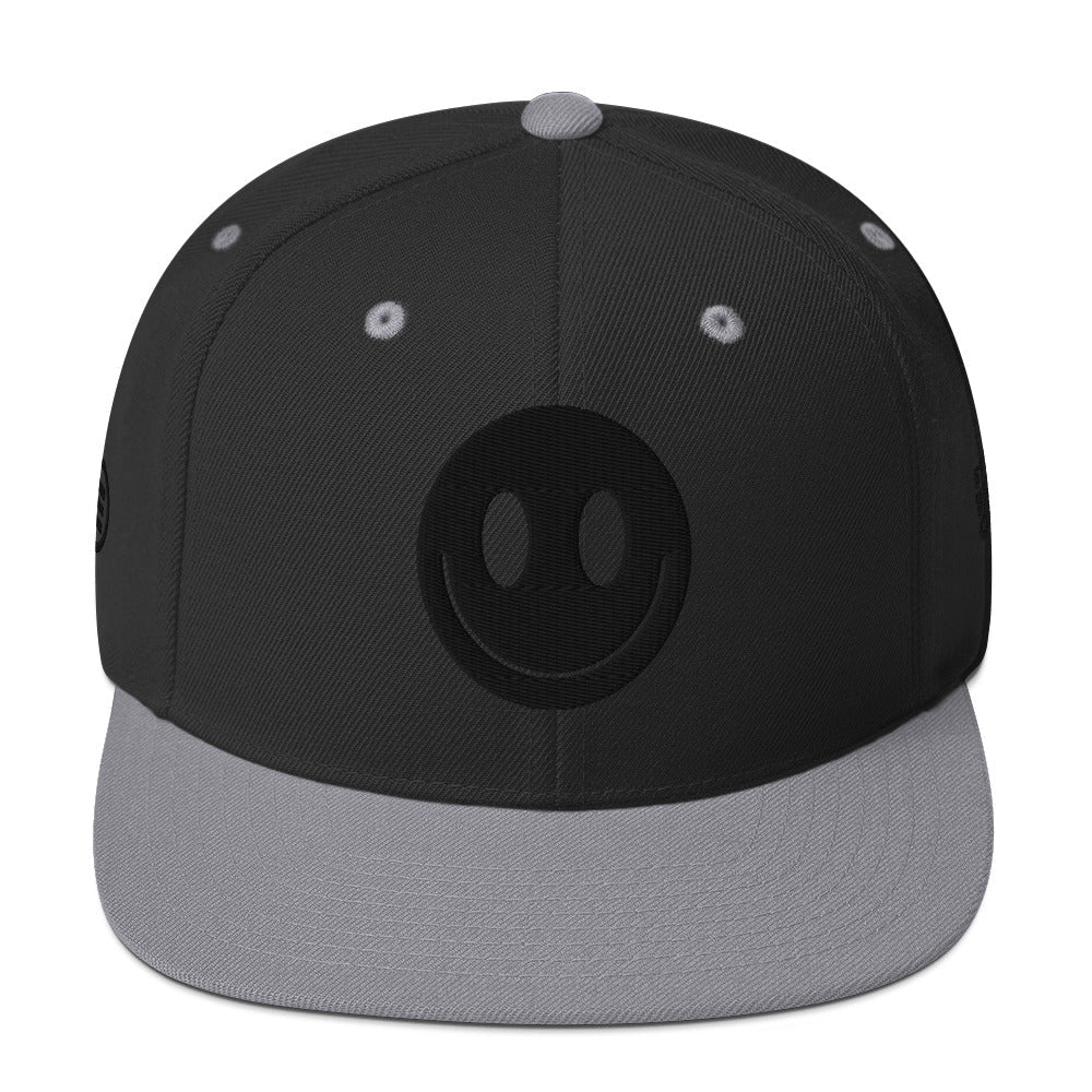 Element Of Danger - Black Happ Face Snapback Hat