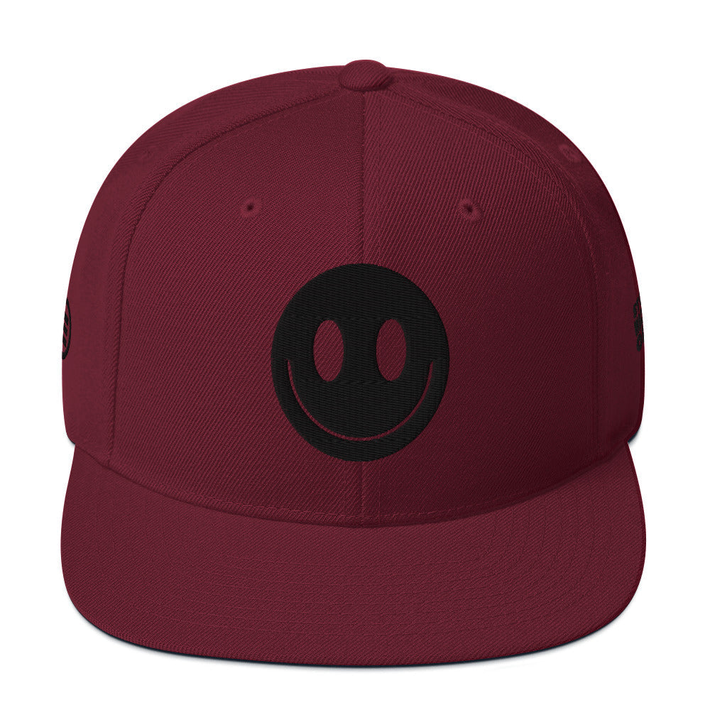 Element Of Danger - Black Happ Face Snapback Hat