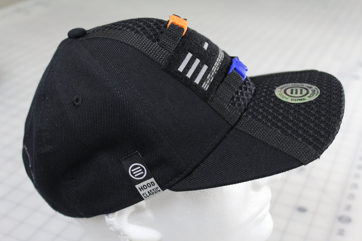 E-D Brotherhood - 3M Reflective Logo Baseball Cap (flat visor) - (w. Royal & Flo Ornge Release Buckles)