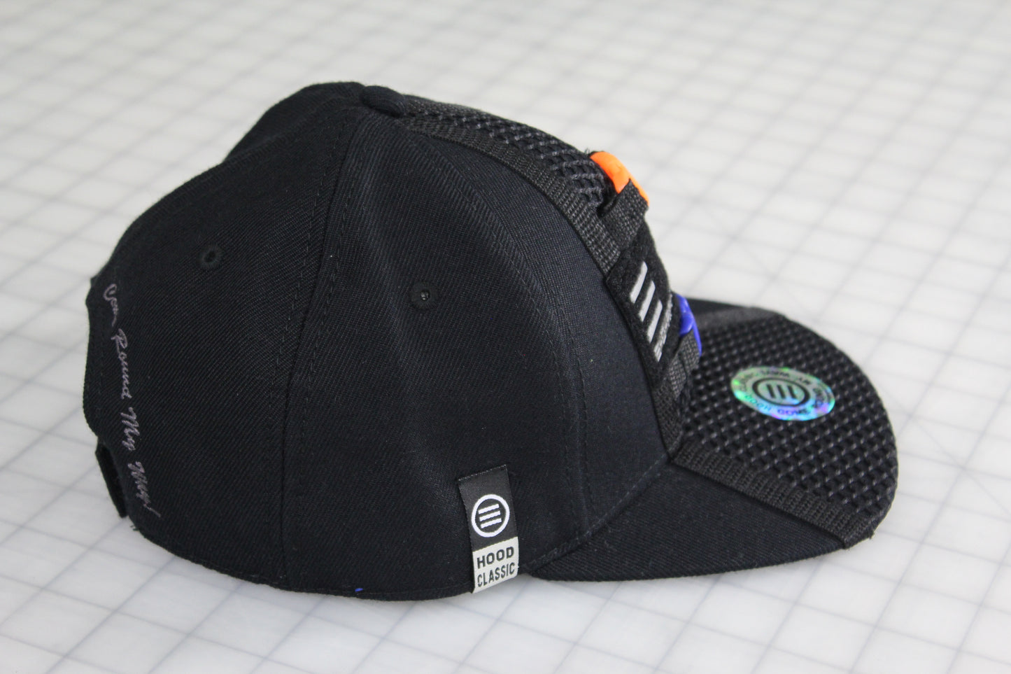 E-D Brotherhood - 3M Reflective Logo Baseball Cap (flat visor) - (w. Royal & Flo Ornge Release Buckles)