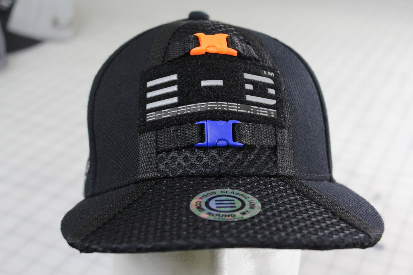 E-D Brotherhood - 3M Reflective Logo Baseball Cap (flat visor) - (w. Royal & Flo Ornge Release Buckles)